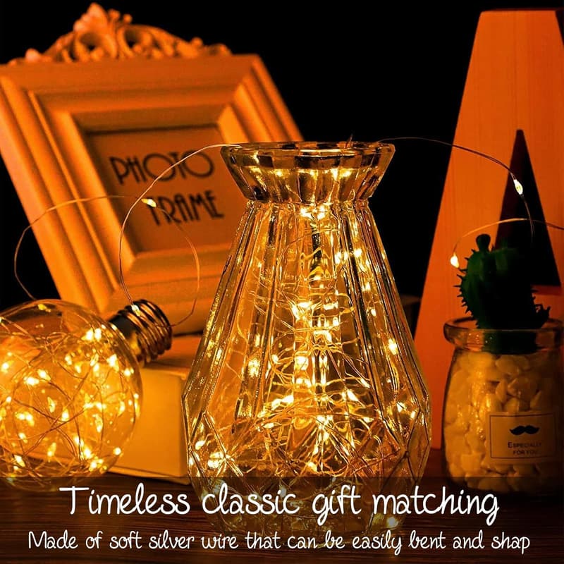 7Ft LED Fairy Lights - 20 Warm White Mini String Lights