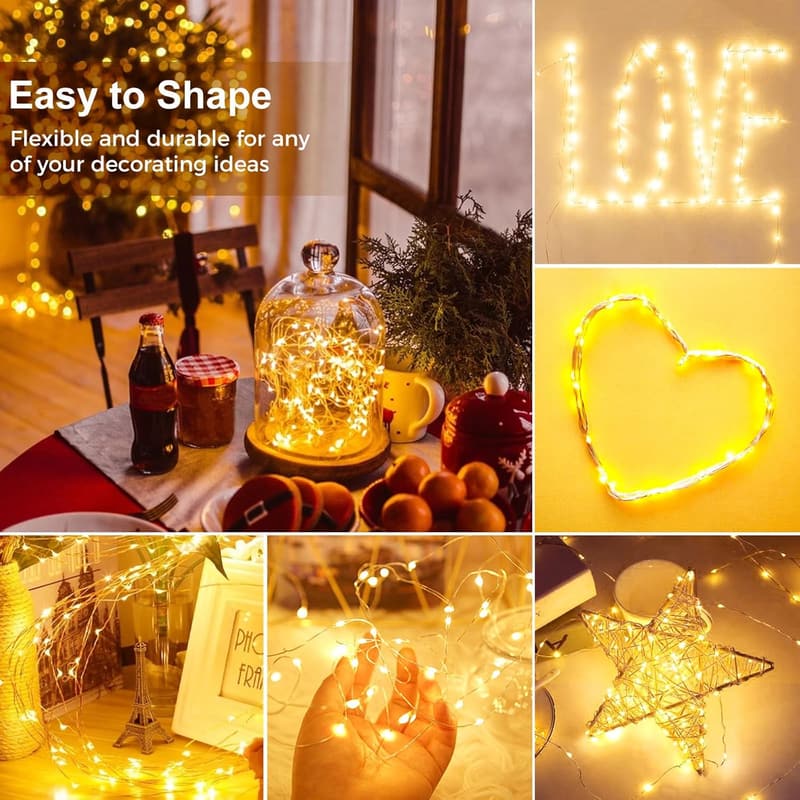 30-Pack Battery Operated LED Fairy Lights for Parties, Waterproof