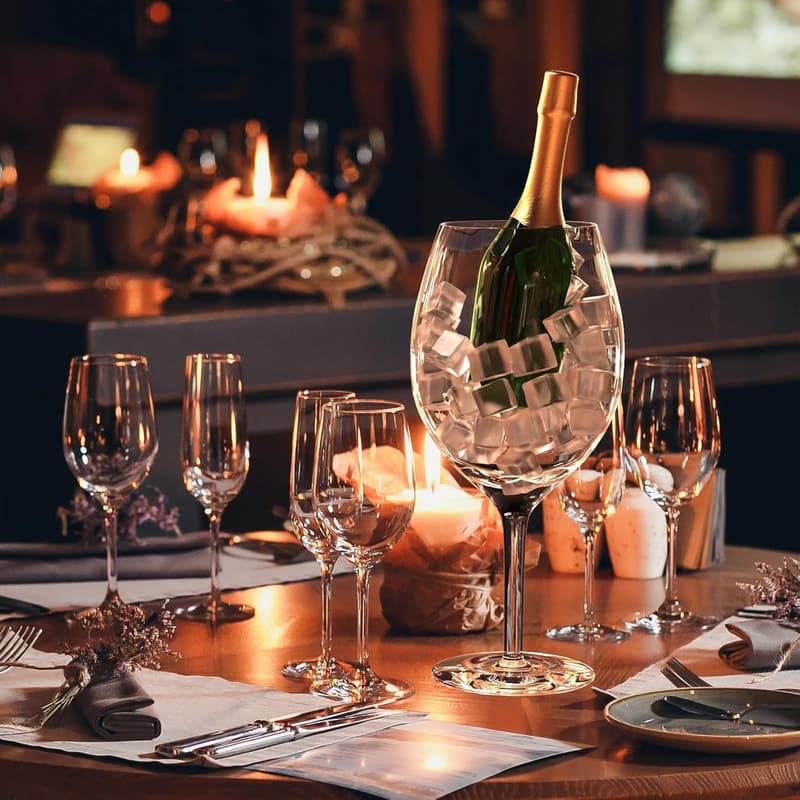 Giant 112oz Hand-Blown Wine Glass - Elegant Italian Design