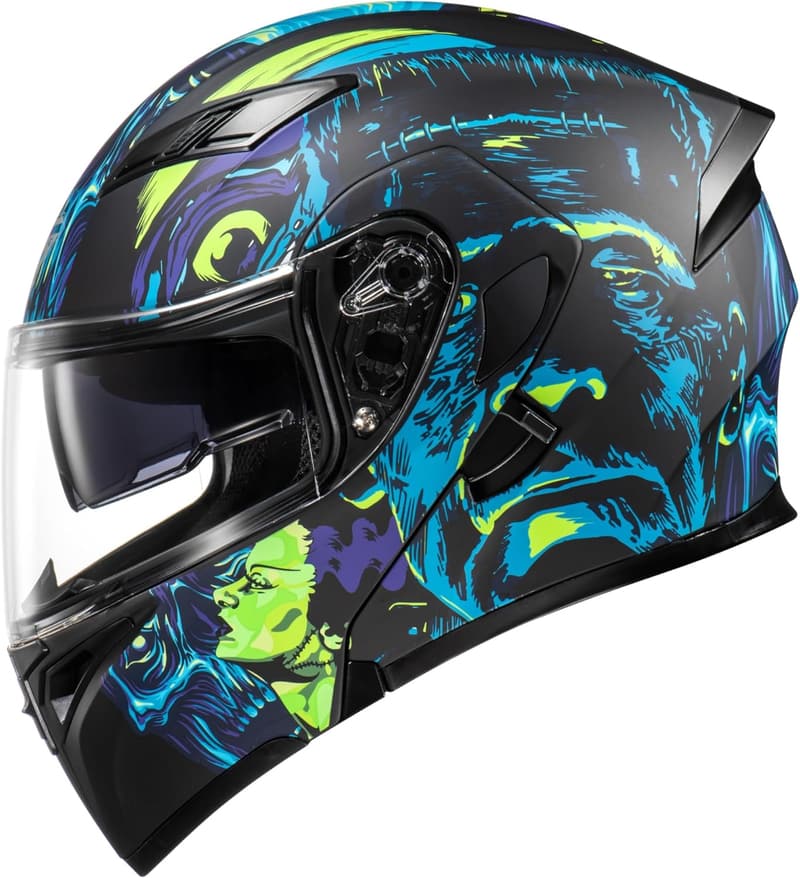 DOT Certified Modular Full Face Motorcycle Helmet with Dual Visor