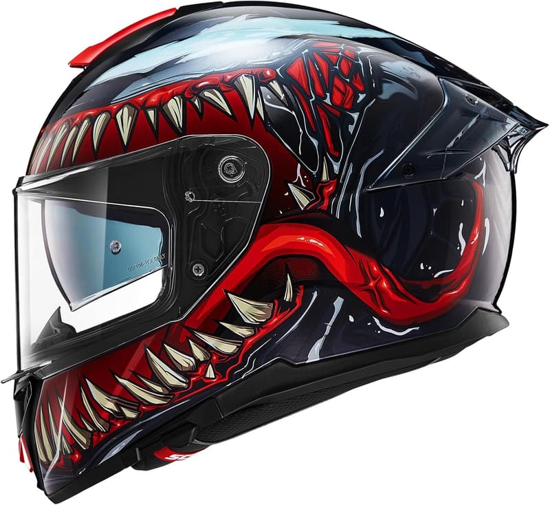 Dual Visor Full Face Motorcycle Helmet for Men and Women - DOT Certified