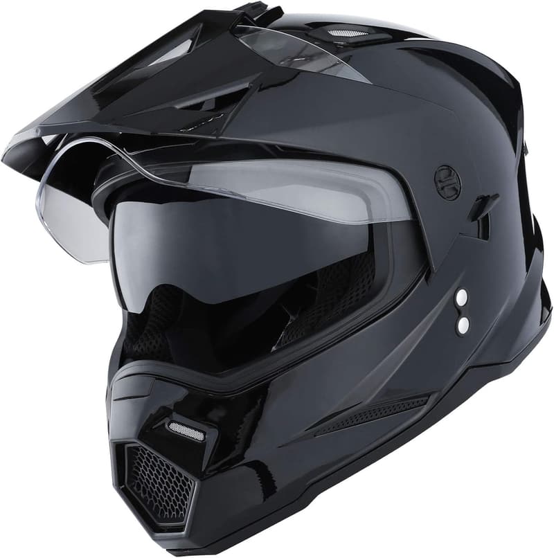 Dual Sport Motocross Full Face Helmet with Dual Visor