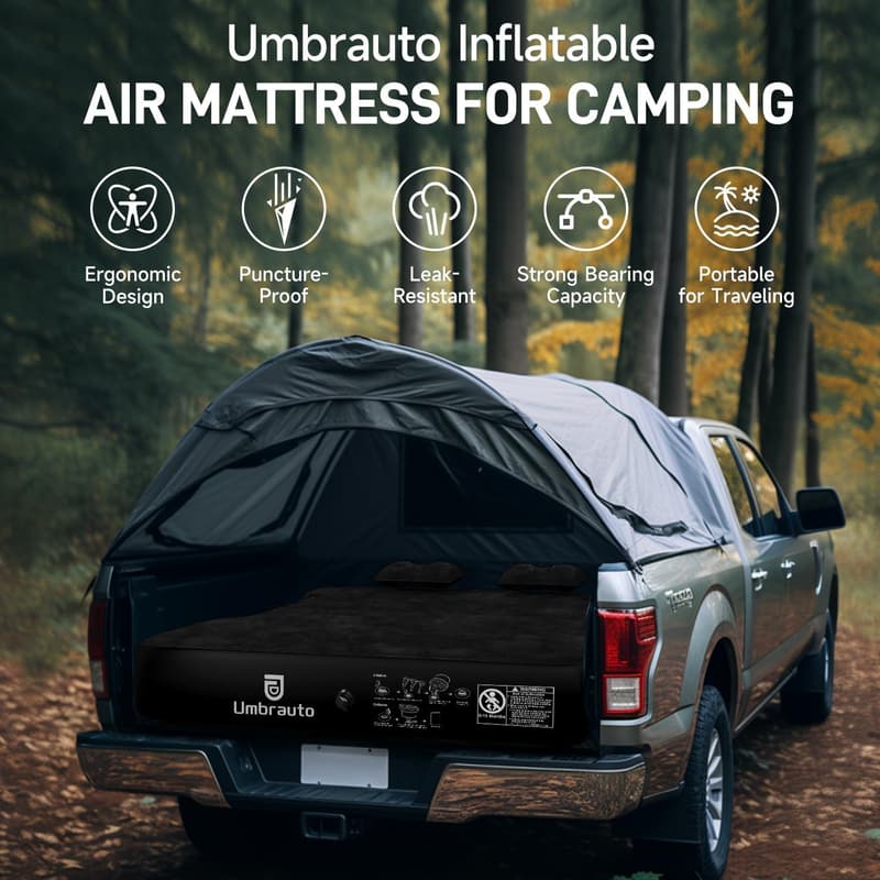 Inflatable Air Mattress for Full-Size Truck Bed Camping