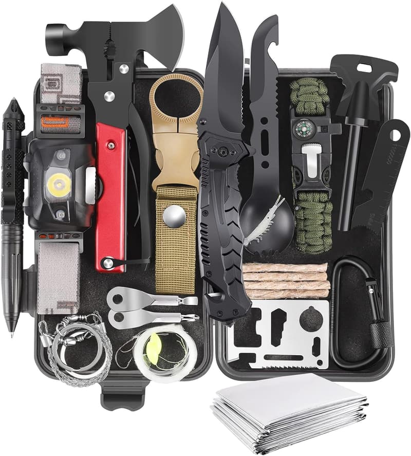 30-in-1 Emergency Survival Kit for Men, Camping & Hiking
