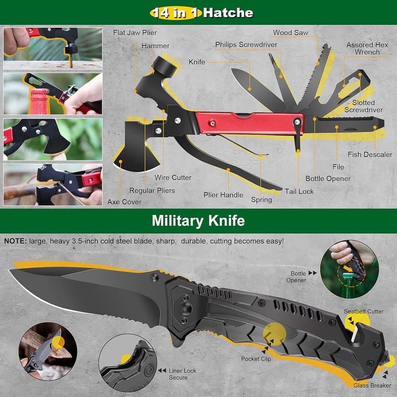 30-in-1 Emergency Survival Kit for Men, Camping & Hiking