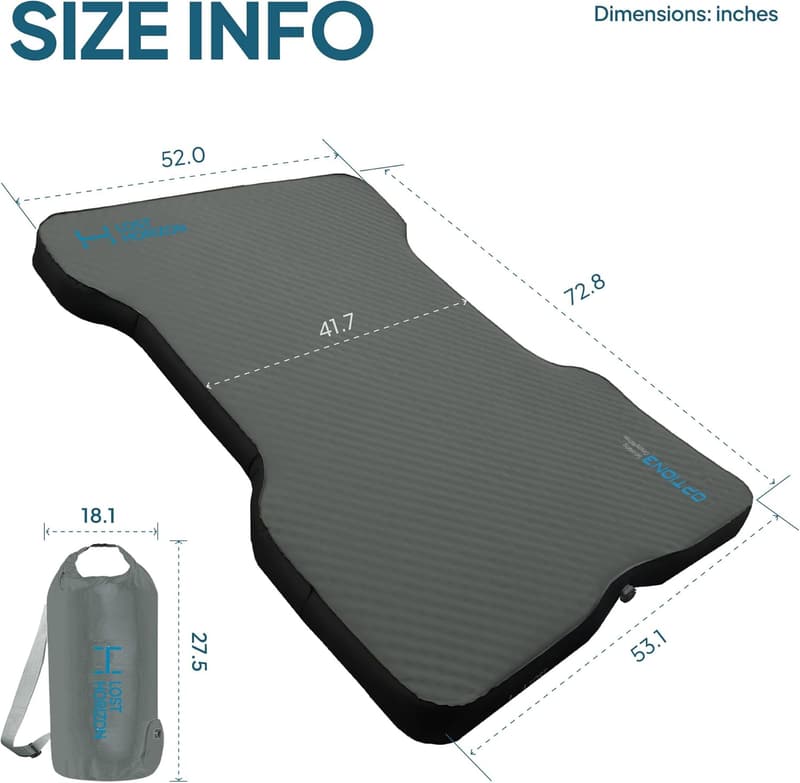 Self-Inflating Air Mattress for Tacoma Truck Bed, 4.5