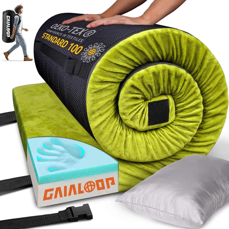 Portable 3-Inch Memory Foam Camping Mattress for Glamping