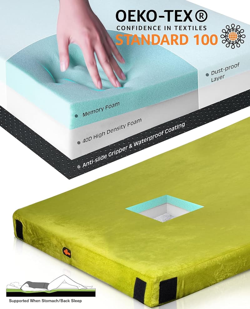 Portable 3-Inch Memory Foam Camping Mattress for Glamping