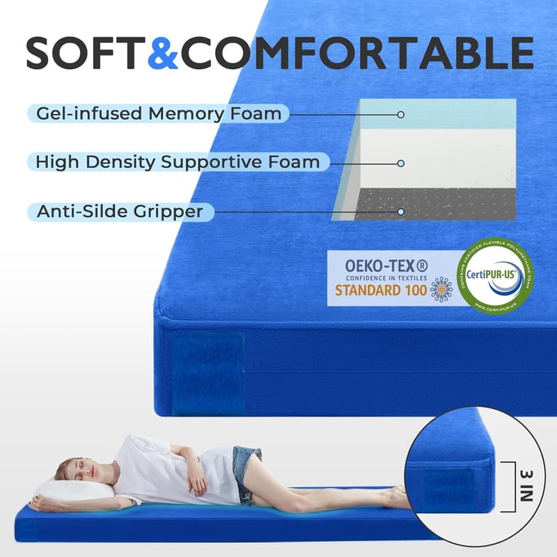 Portable Thick Sleeping Pad for Camping & Travel