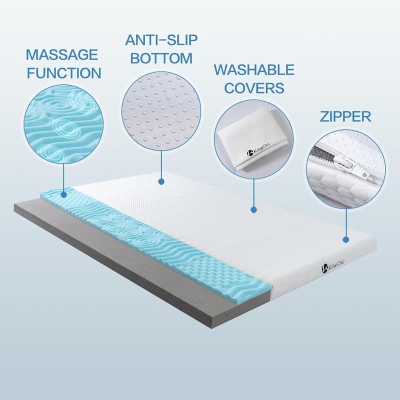 Portable Memory Foam Camping Mattress - Roll-Up Travel Sleeping Pad