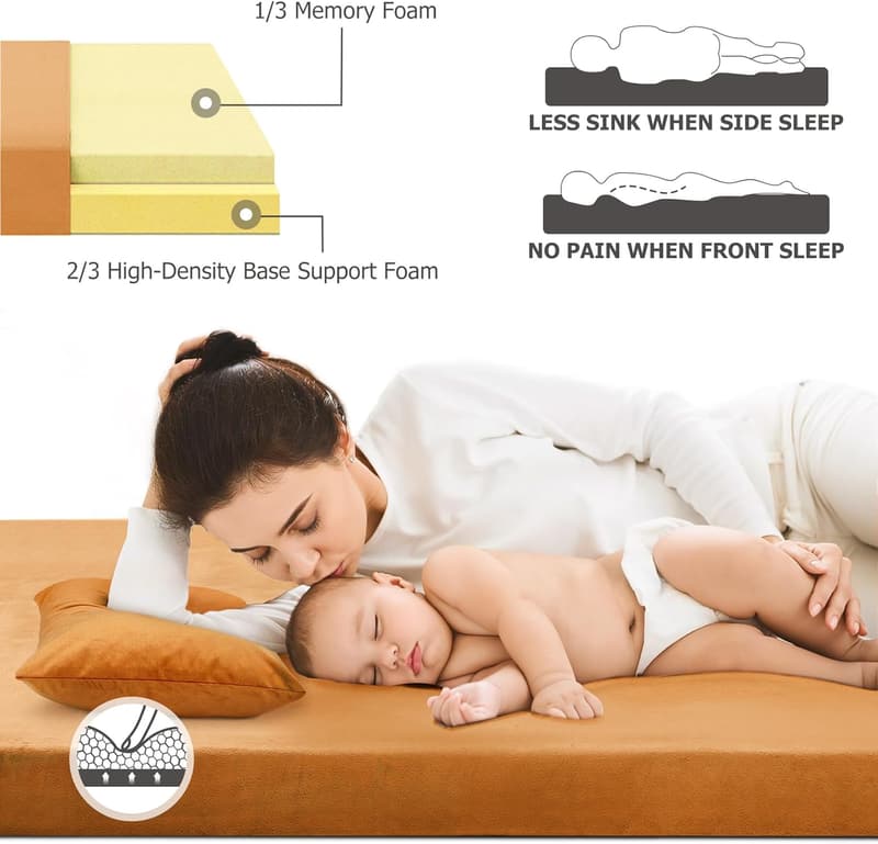 Lightweight Memory Foam Camping Mattress with Travel Bag