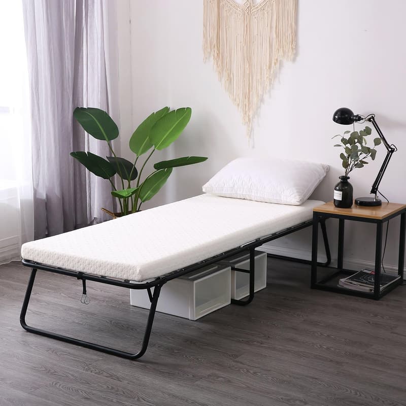 Portable Folding Guest Bed with Memory Foam Mattress