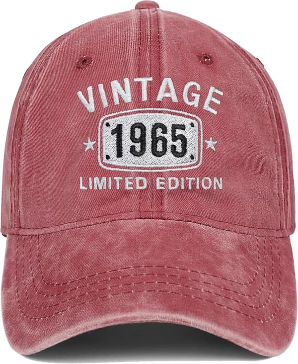 60th Birthday Vintage Embroidered Baseball Cap for Him & Her