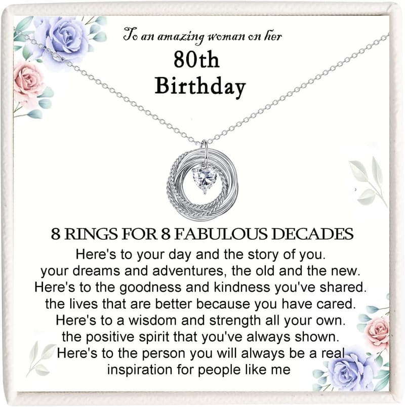 Milestone Birthday Silver Necklace for Women