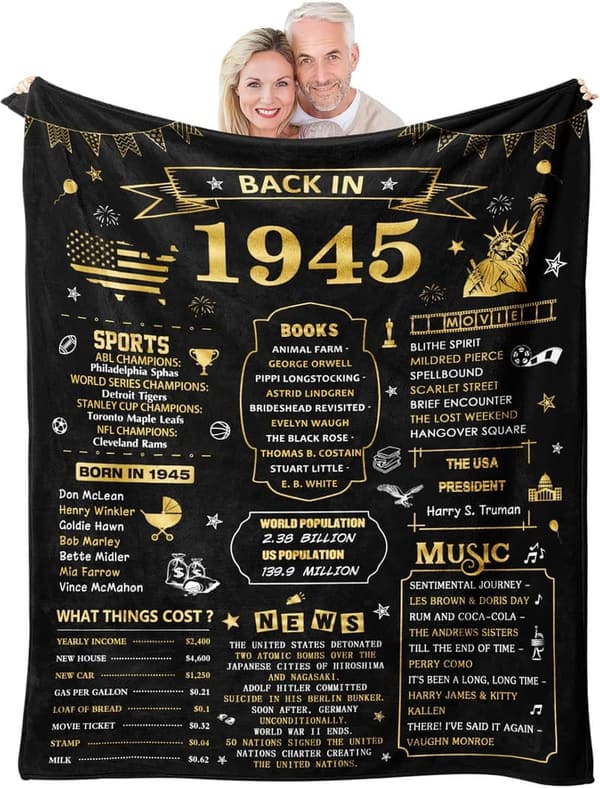 Happy 80th Birthday Blanket – 50