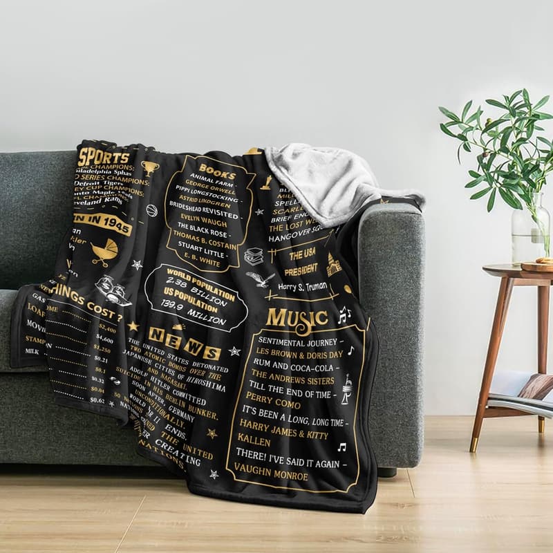 Happy 80th Birthday Blanket – 50