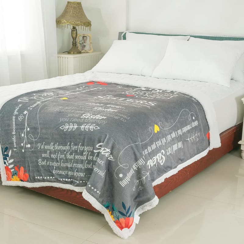 Thoughtful Birthday Blanket Gift for Sisters - Cozy Fleece Throw