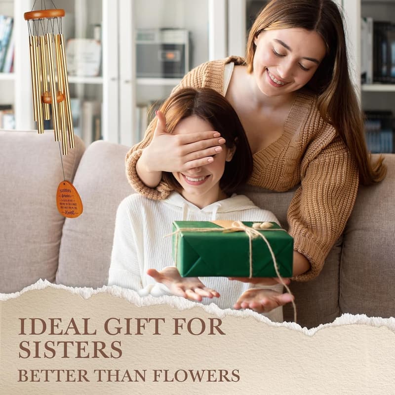 Sister Birthday Gift: Butterfly Wind Chimes for Besties