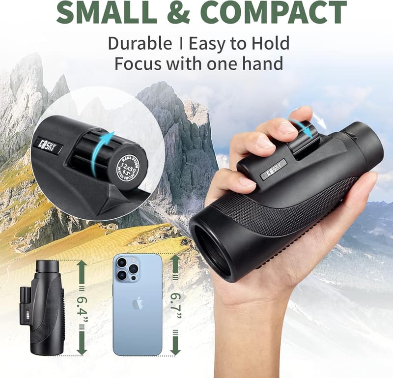 Gosky Titan 12X50 Monocular Telescope - Waterproof & Shockproof