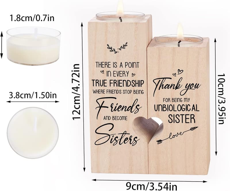 Birthday Gift Candle for Women - Thank You for My Unbiological Sister