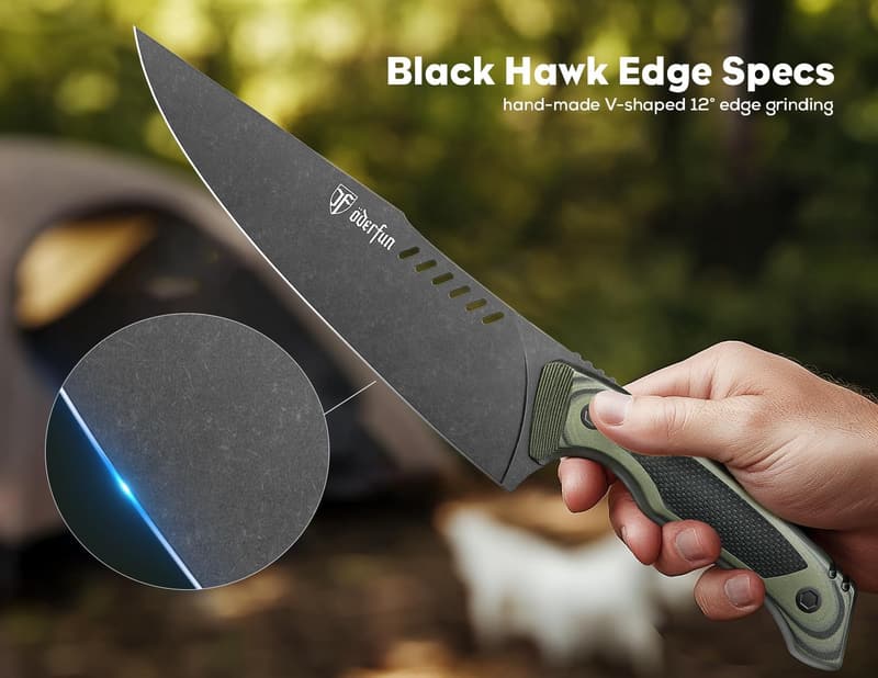 8-Inch German Steel Chef Knife with G10 Handle - Outdoor Gyuto