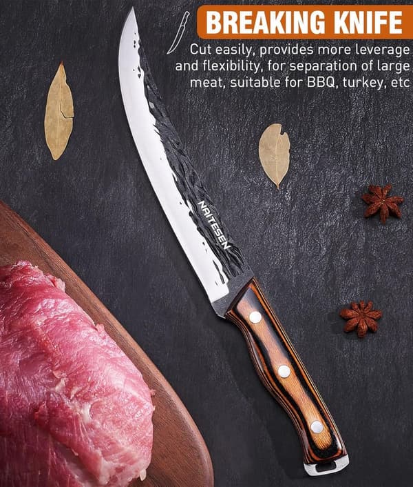 Heavy Duty 4-Piece Butcher Knife Set for BBQ Gifts