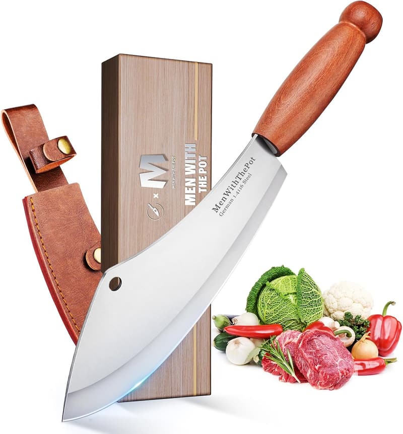 Christmas Gift: Butcher Knife with Sheath for Men