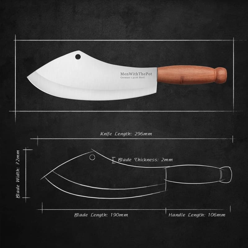 Christmas Gift: Butcher Knife with Sheath for Men