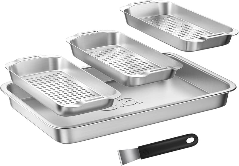 Stainless Steel Grill Basket Set for Outdoor Cooking
