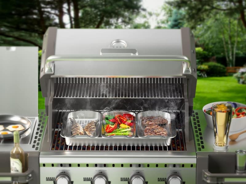 Stainless Steel Grill Basket Set for Outdoor Cooking