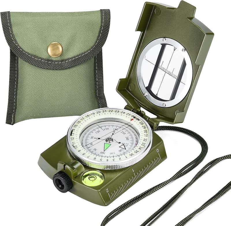 Waterproof Military Lensatic Compass with Carrying Bag