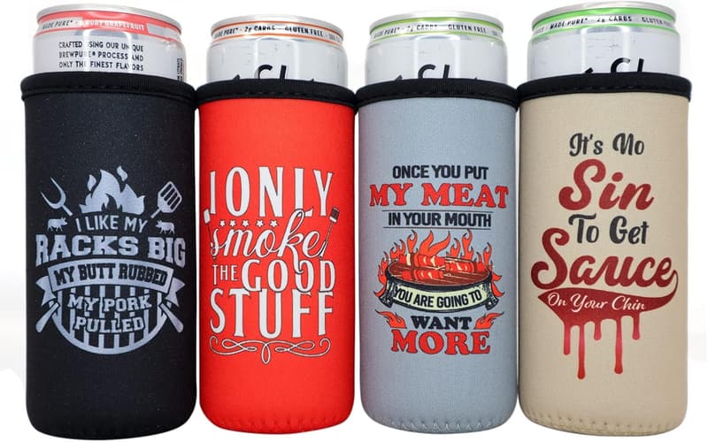 BBQ Smoker Can Coolers - Grilling Gifts for Dad