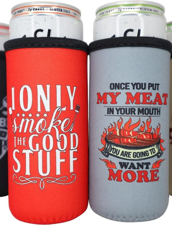 BBQ Smoker Can Coolers - Grilling Gifts for Dad