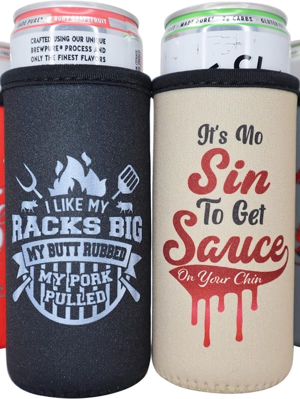 BBQ Smoker Can Coolers - Grilling Gifts for Dad