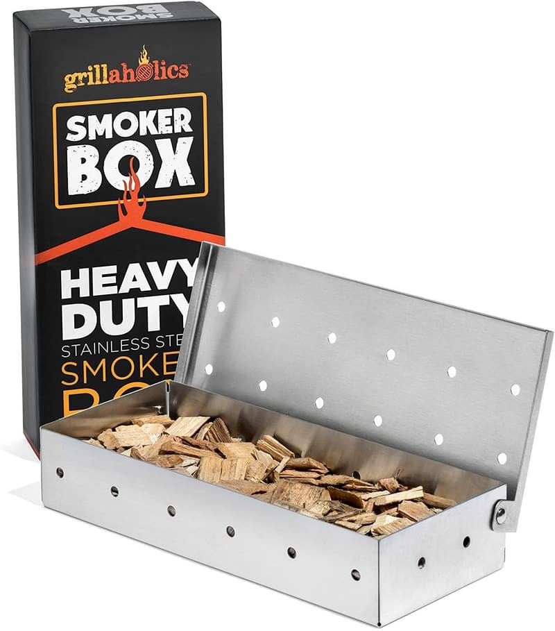 Smoker Box for Gas & Charcoal Grills – Large Stainless Steel Gift for BBQ Lovers