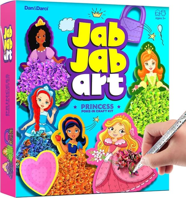 Magical Princesses Craft Kit for Girls Age 4-8 - Mess-Free Birthday Gift