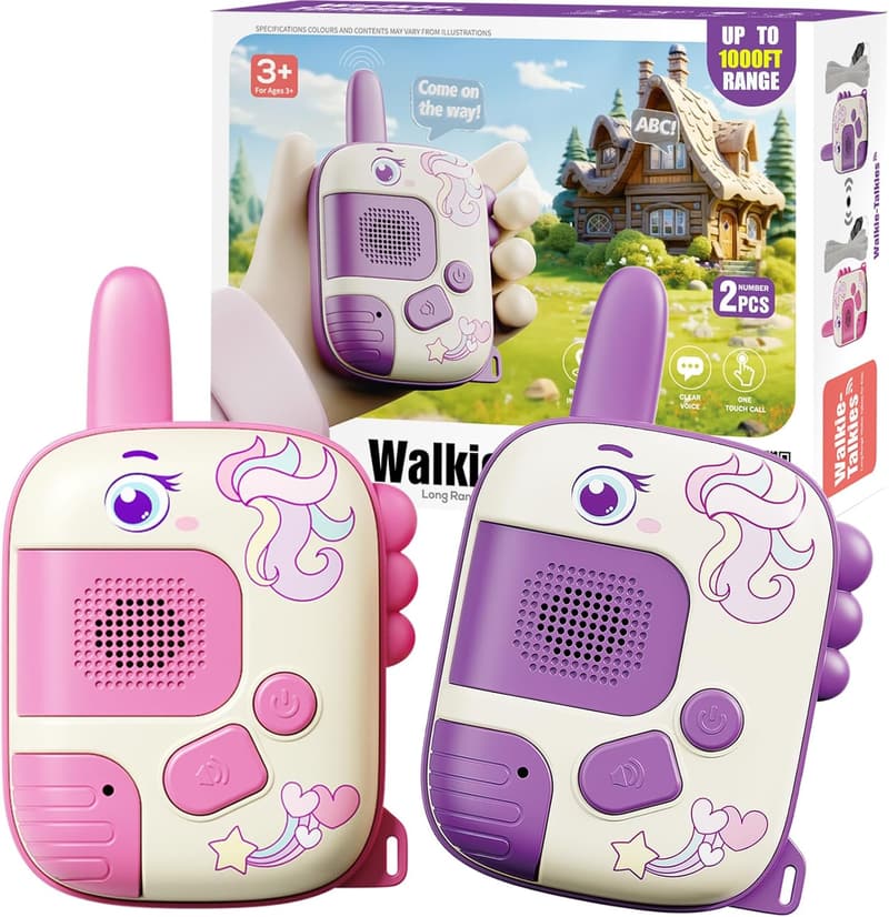 Unicorn Walkie Talkies for Girls - Birthday Gift Set, 2 Pack