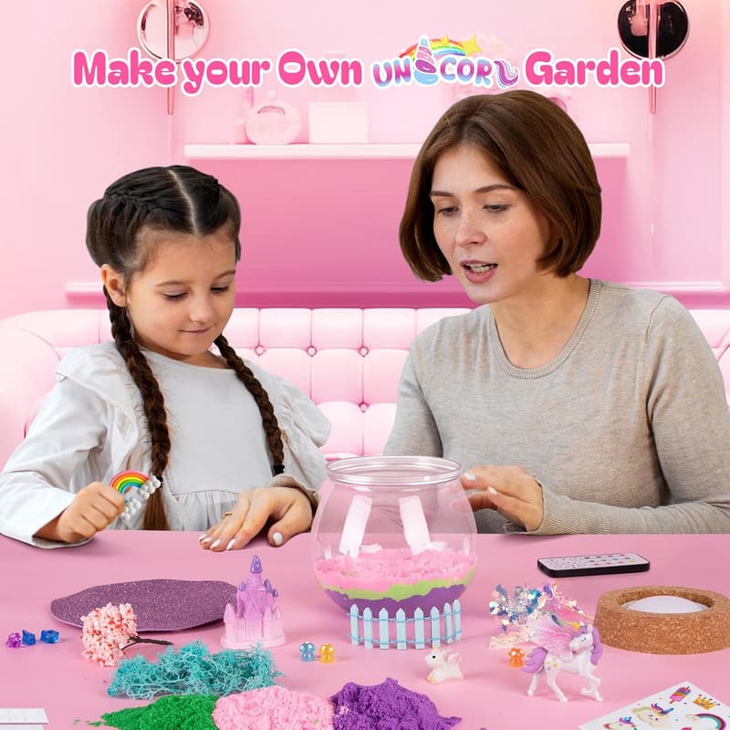 Unicorn Terrarium Kit - DIY Arts & Crafts Gift for Girls 4-12