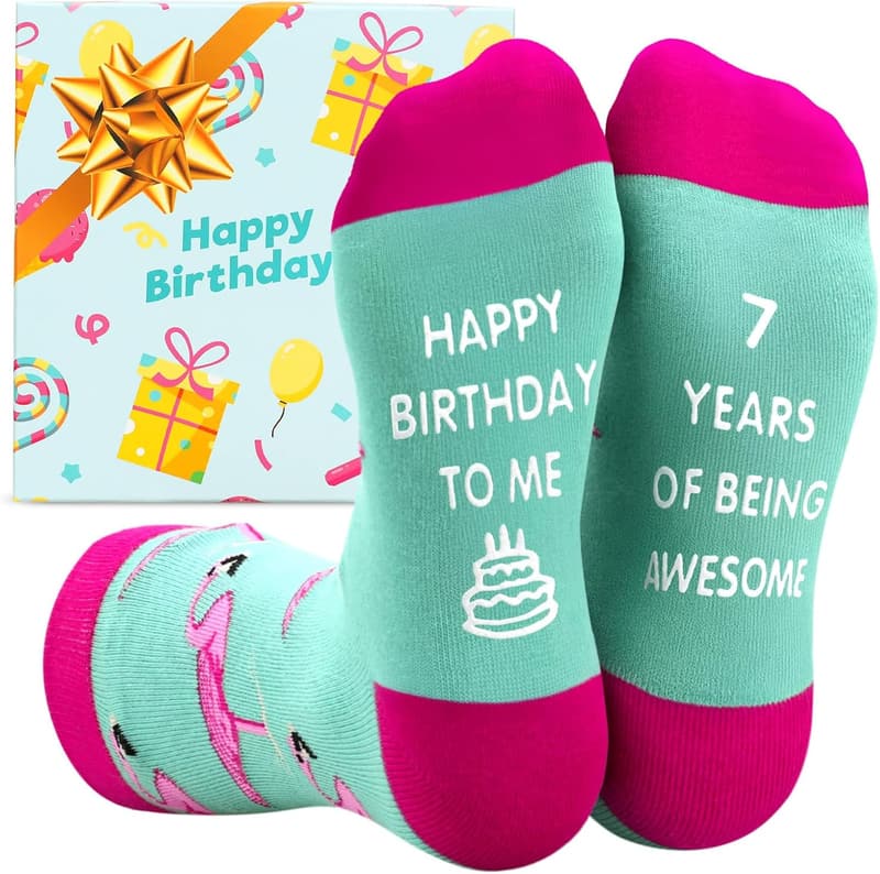 Unique Fun Design Birthday Socks - Perfect Gift Idea