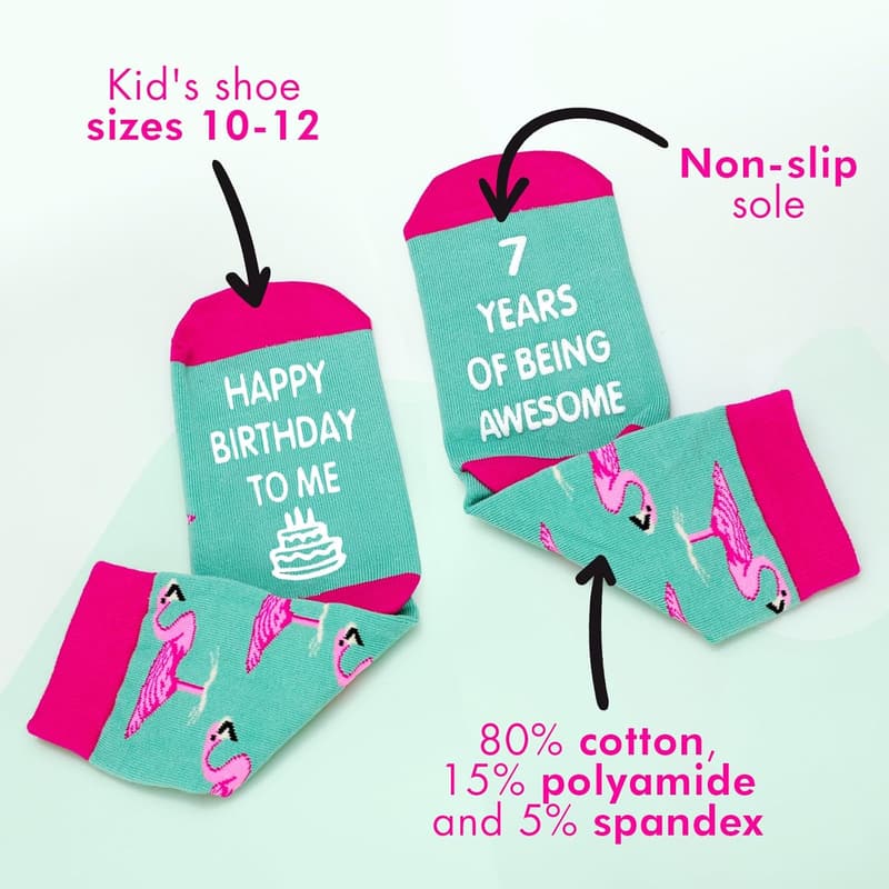 Unique Fun Design Birthday Socks - Perfect Gift Idea
