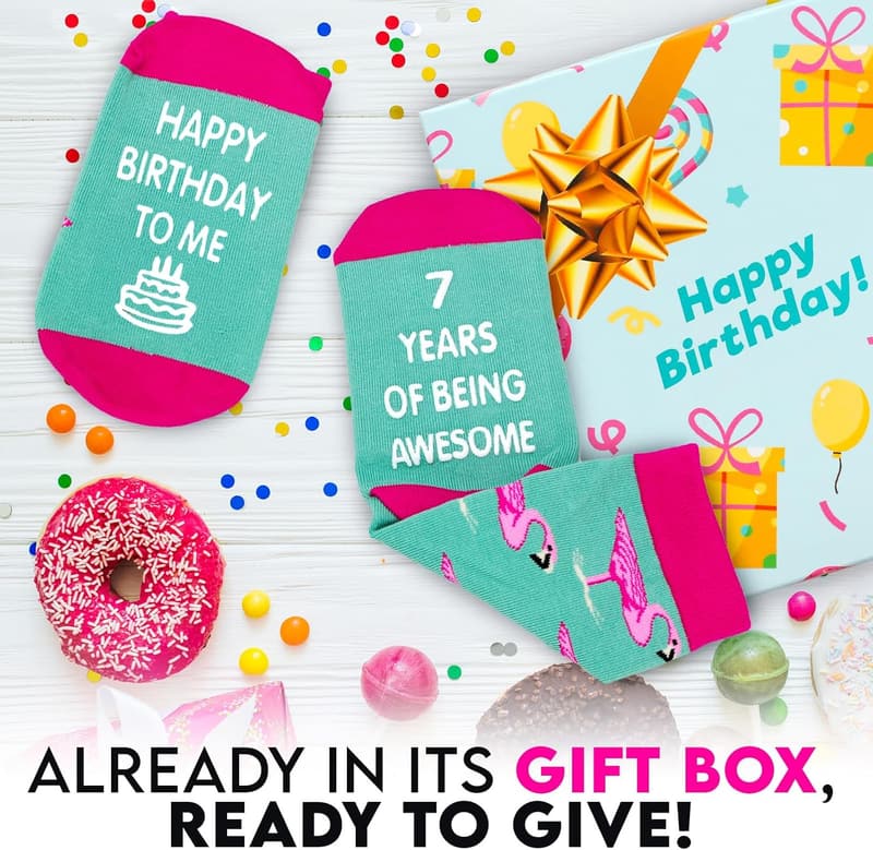 Unique Fun Design Birthday Socks - Perfect Gift Idea