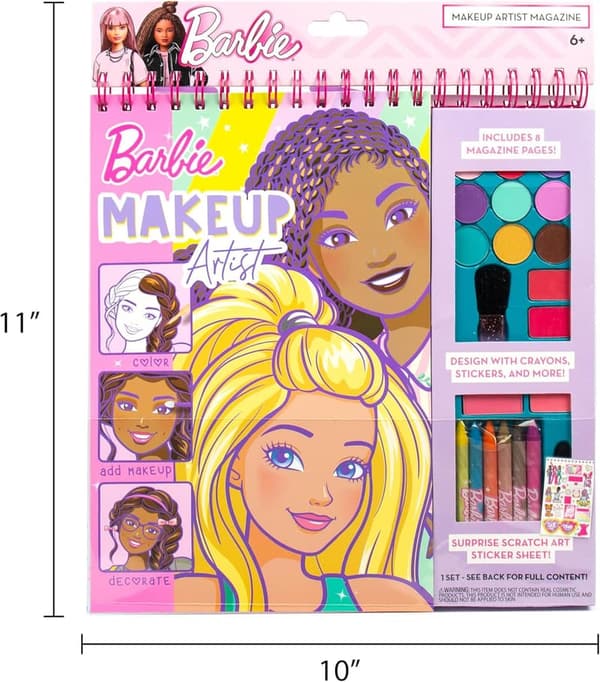 Barbie Makeup Artist Magazine: Create Looks with 130+ Stencils & Stickers