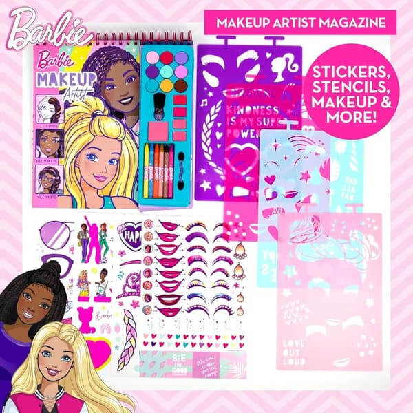 Barbie Makeup Artist Magazine: Create Looks with 130+ Stencils & Stickers