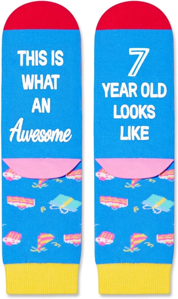 Birthday Socks for Boys, Ages 4-12 - Fun Gift Idea