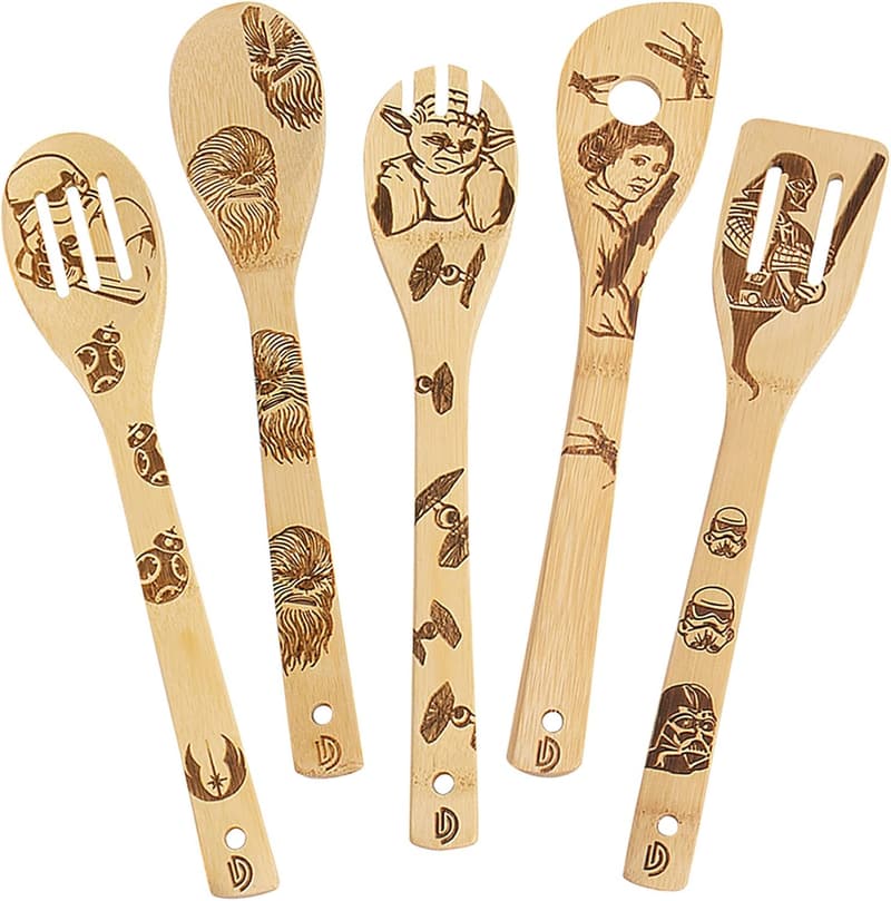 Star Wars Wooden Spoon Set - Gifts for Fans and Kitchen Decor