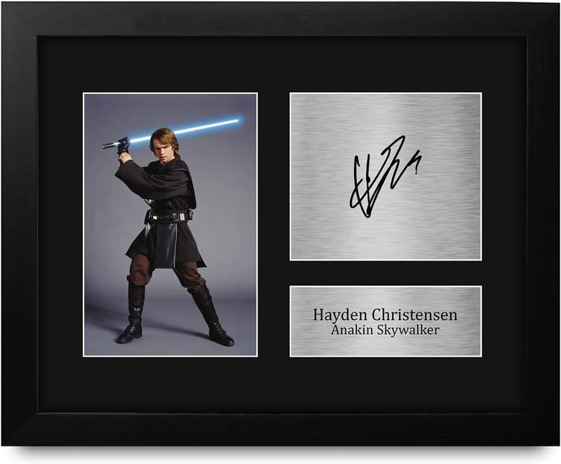 Framed Signed Anakin Skywalker Photo - Star Wars Gift