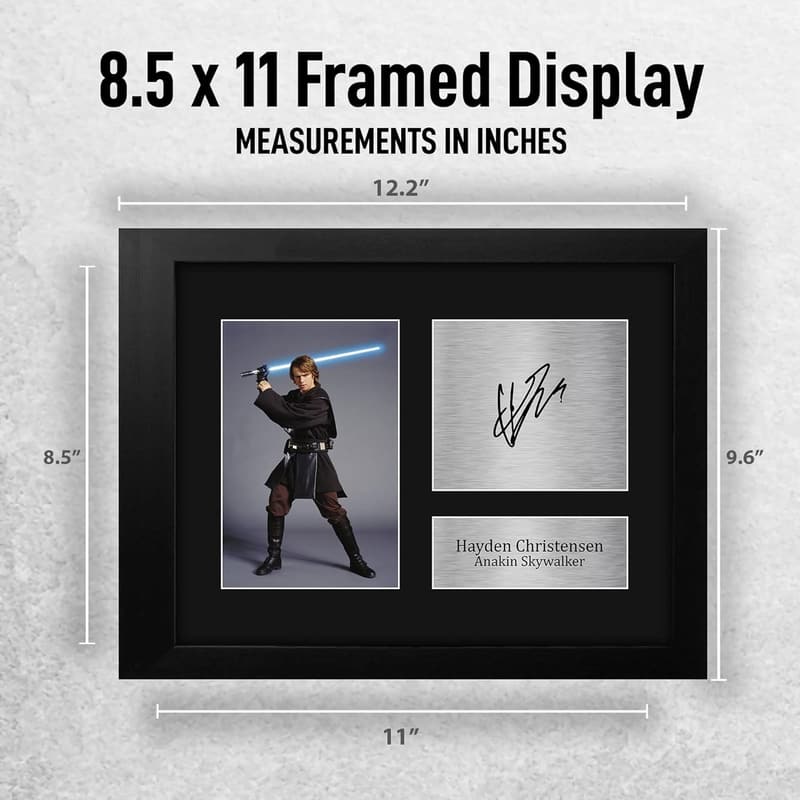 Framed Signed Anakin Skywalker Photo - Star Wars Gift