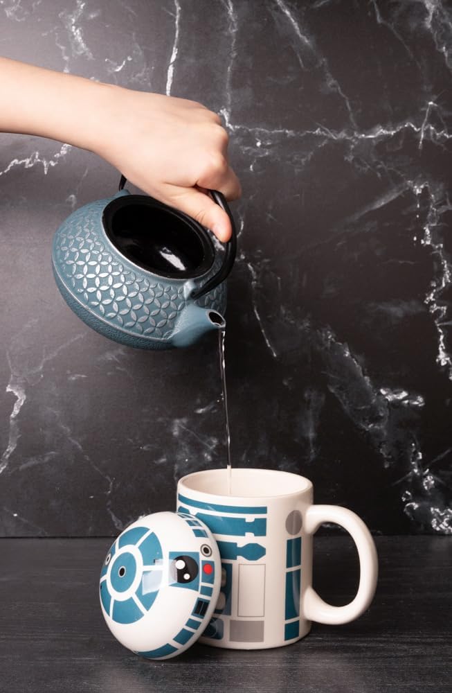 Star Wars R2-D2 Ceramic Coffee Mug with Lid - Dishwasher Safe