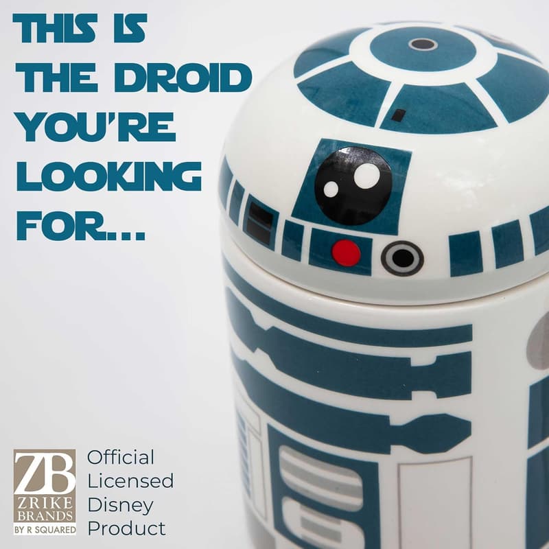 Star Wars R2-D2 Ceramic Coffee Mug with Lid - Dishwasher Safe