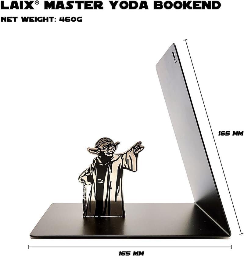 Yoda Force Metal Bookend with Double-Sided Design